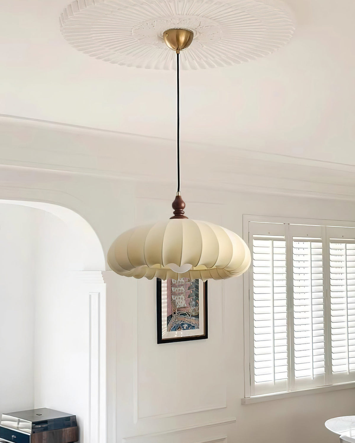 Lotus Belly Wood Pendant Lamp — product view 3