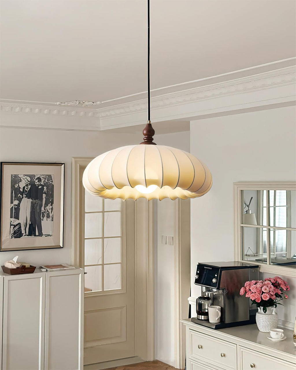 Lotus Belly Wood Pendant Lamp — product view 4
