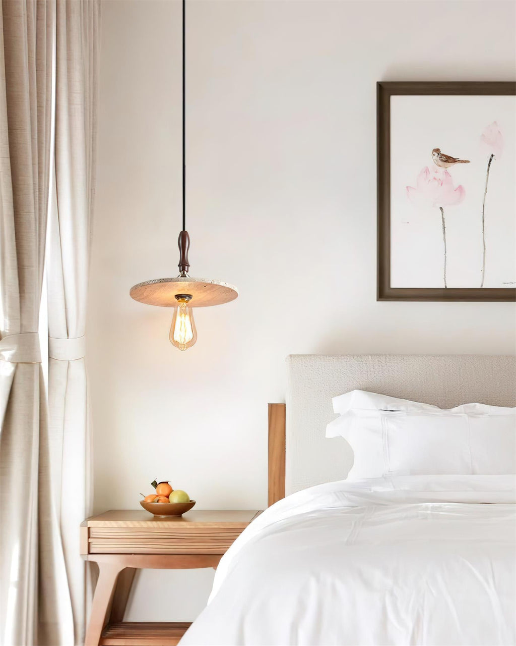 Orbiton Travertine Pendant Lamp — product view 3