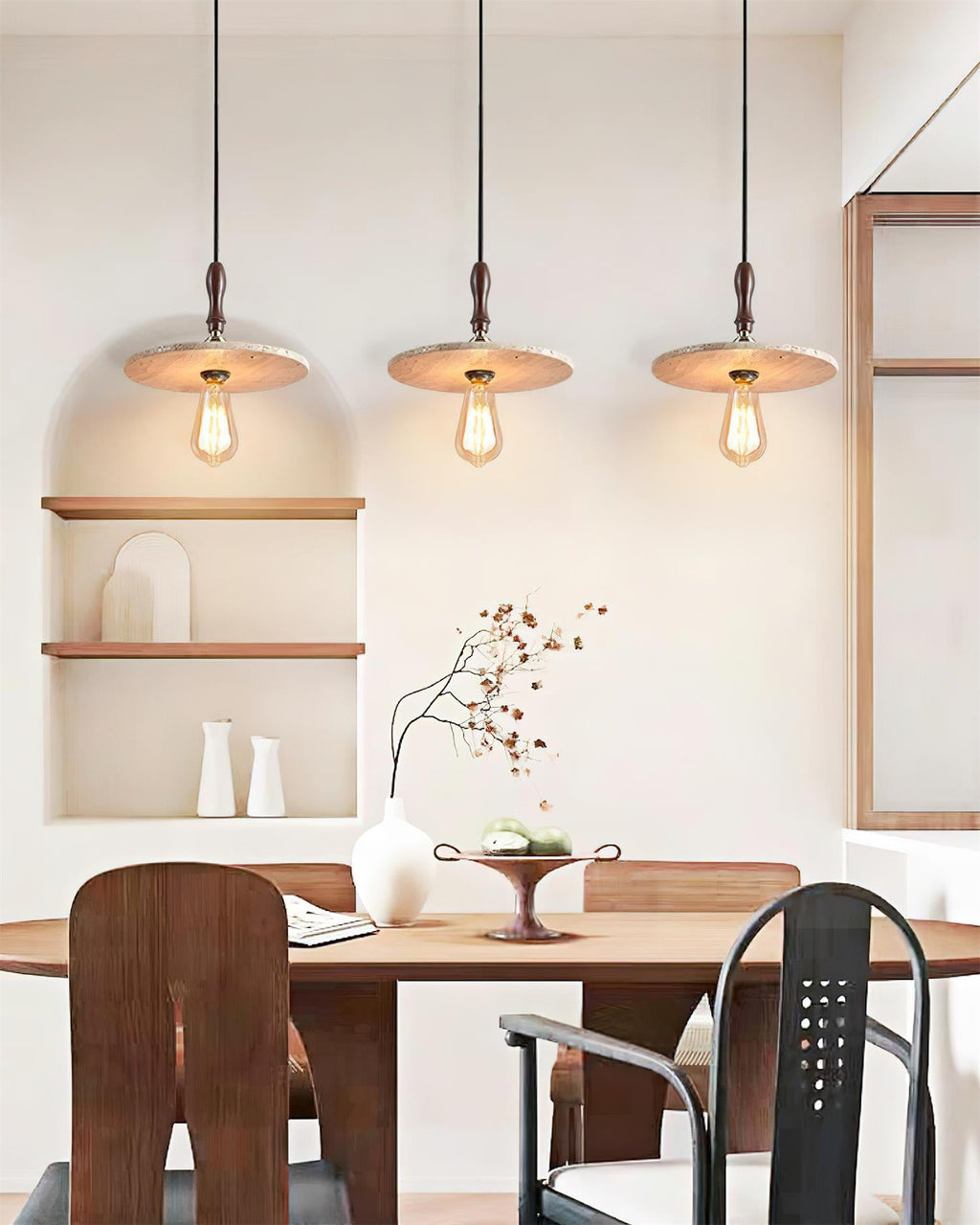 Orbiton Travertine Pendant Lamp — product view 4