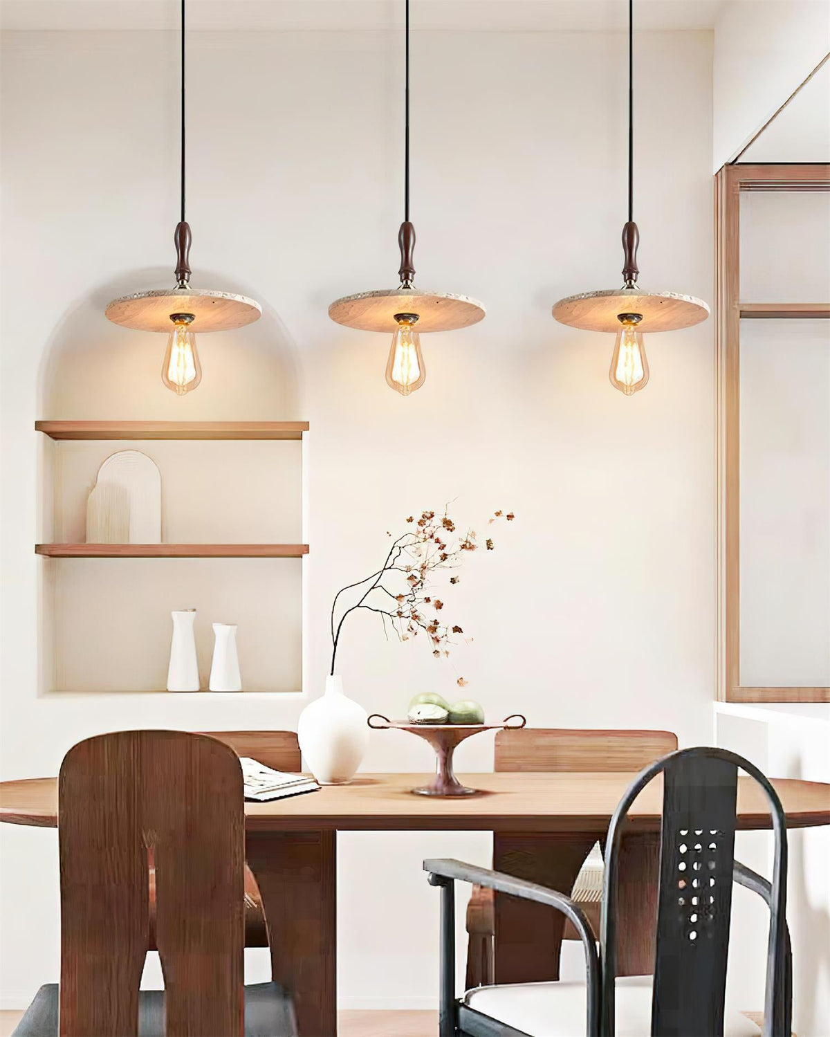 Orbiton Travertine Pendant Lamp — product view 4