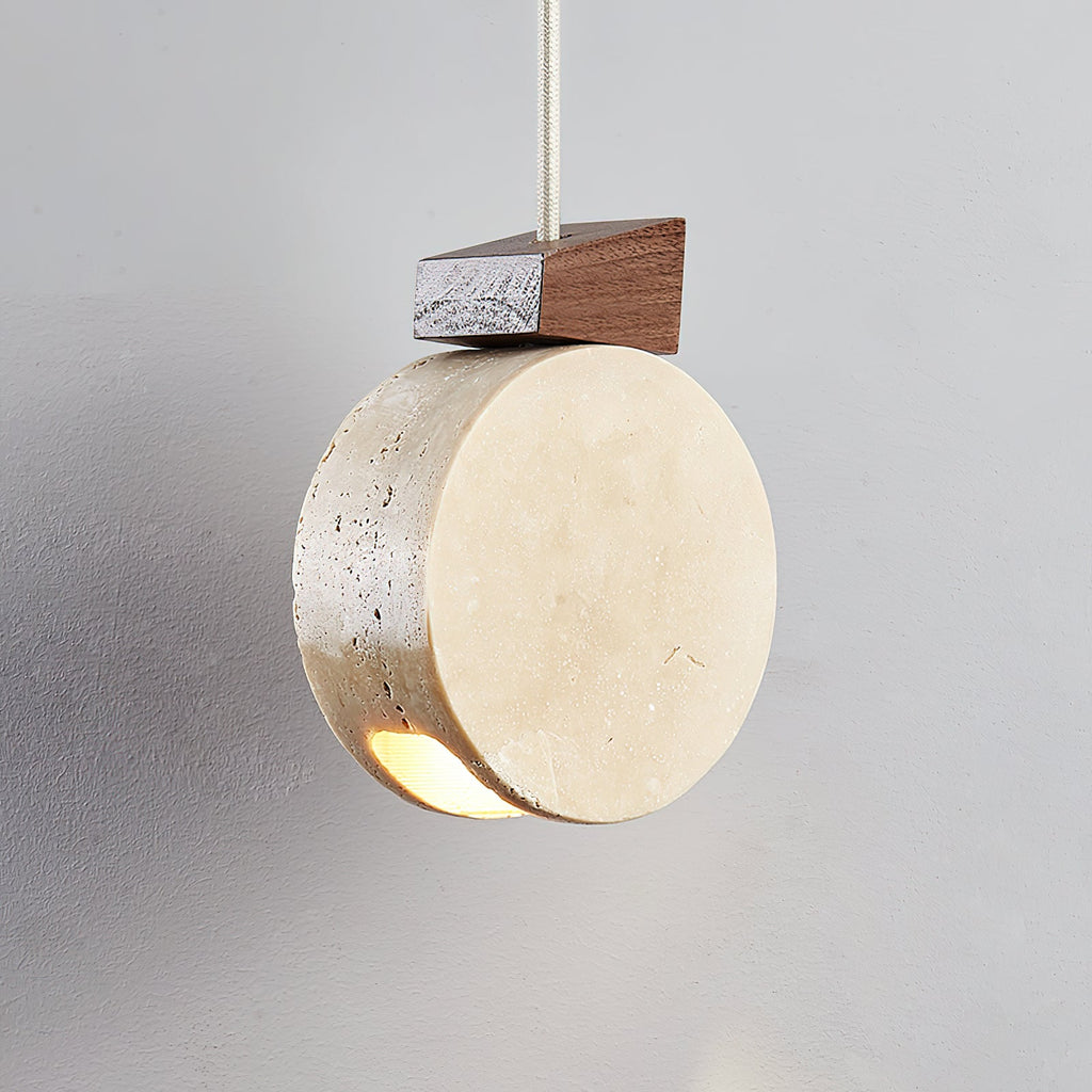 Terra Ring Travertine Pendant Lamp — product view 2