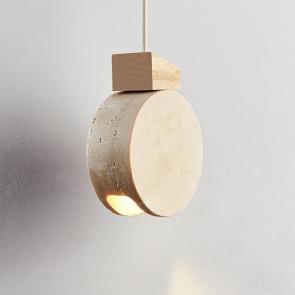 Terra Ring Travertine Pendant Lamp — product view 4