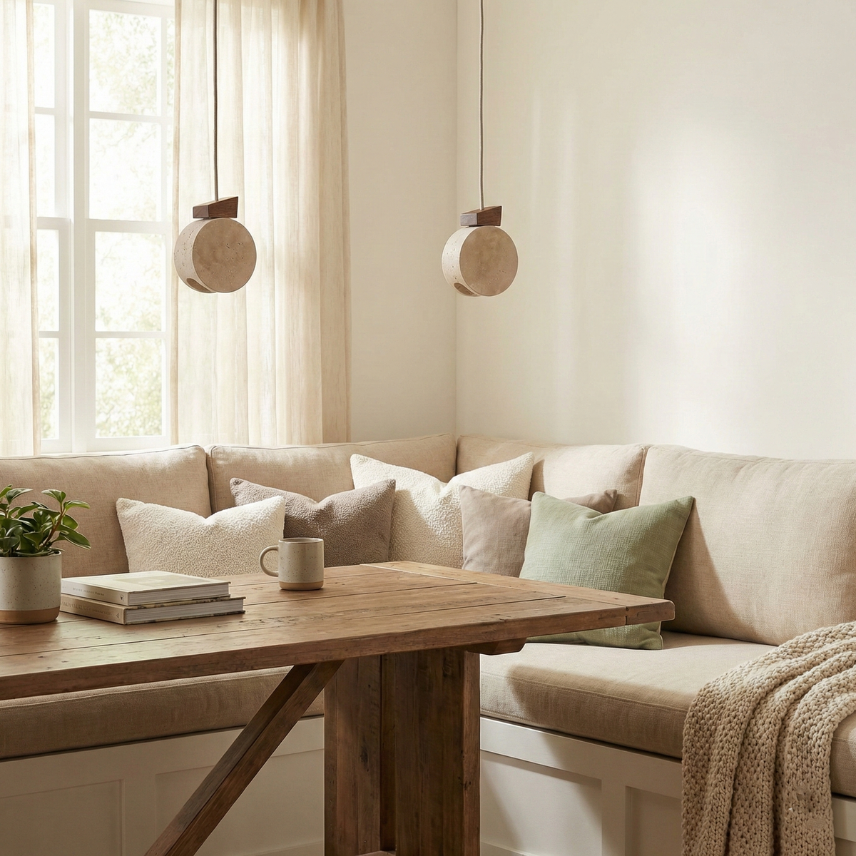 Terra Ring Travertine Pendant Lamp — product view 8