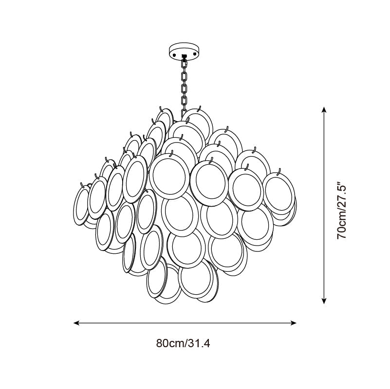 Carmosa Glass Chandelier — product view 6
