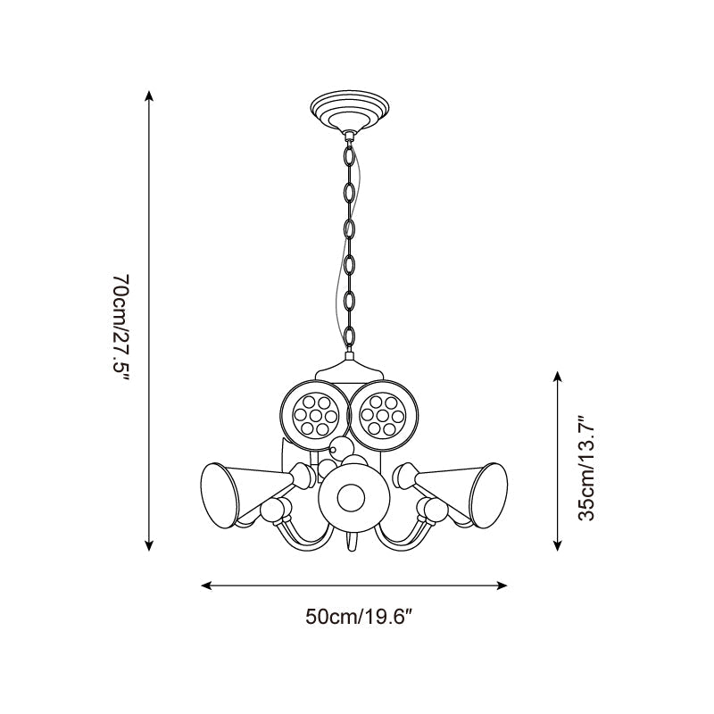 Octopus Director Metal Chandelier — product view 5