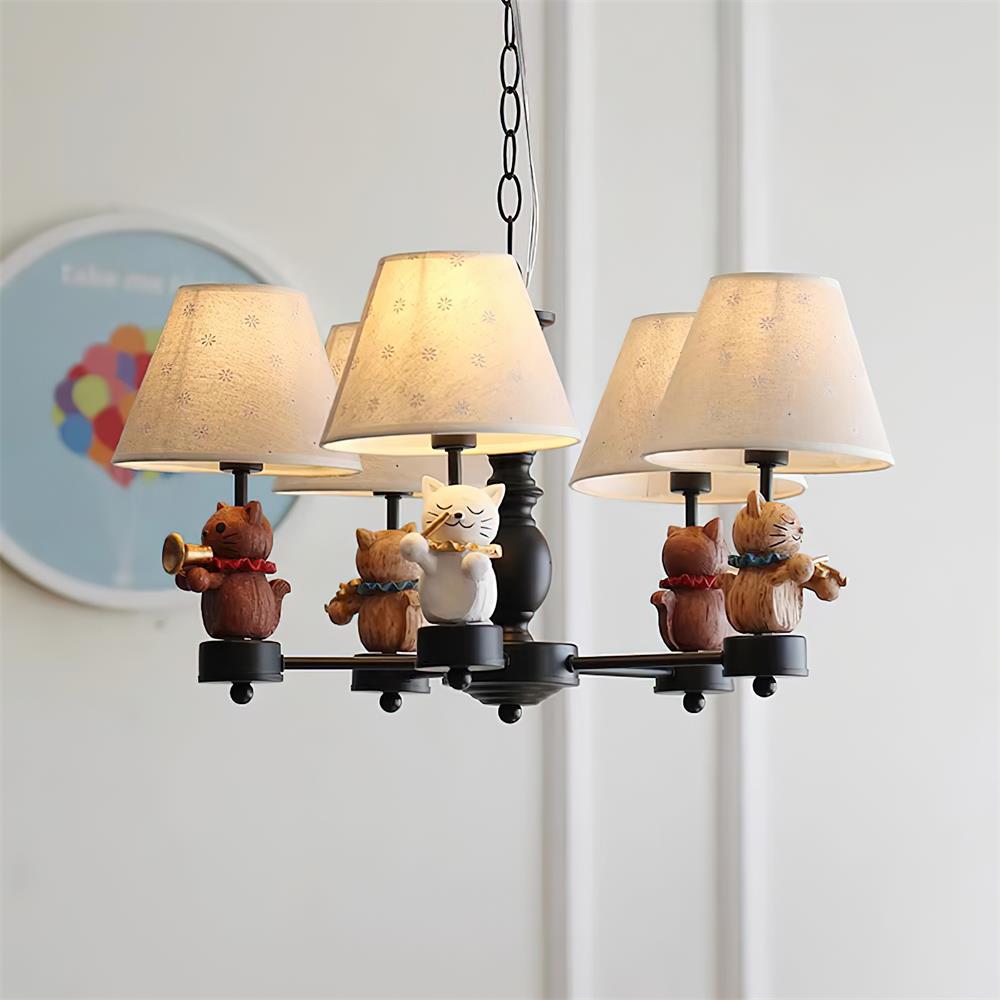 Cat Symphony Metal Chandelier — product view 2