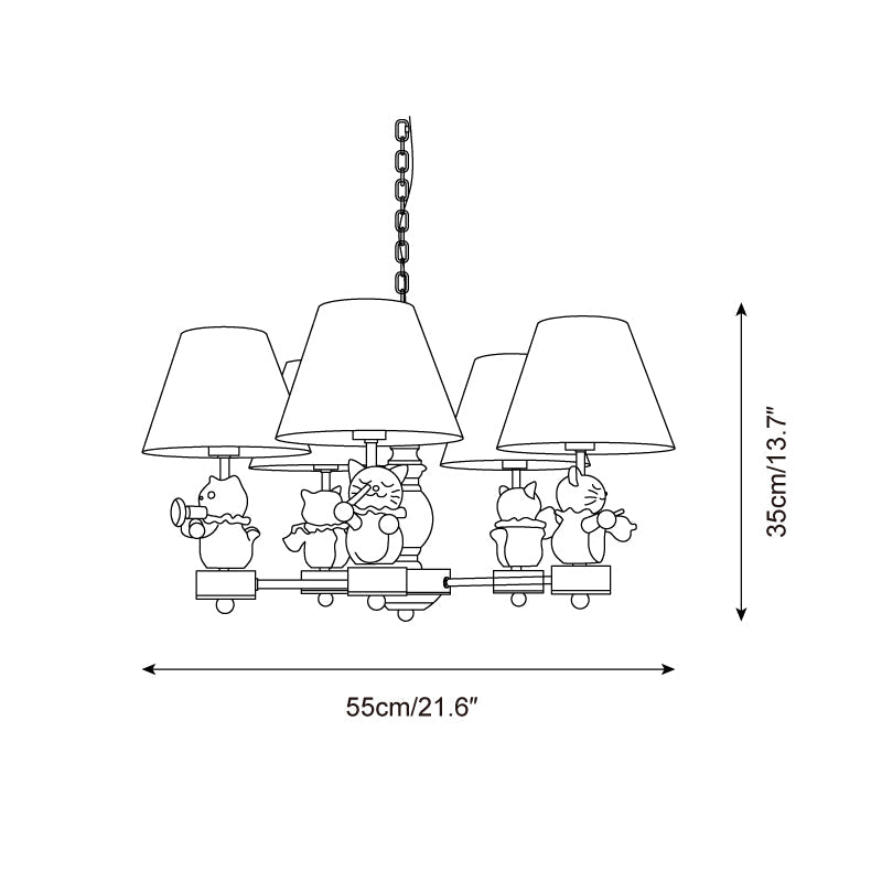 Cat Symphony Metal Chandelier — product view 5