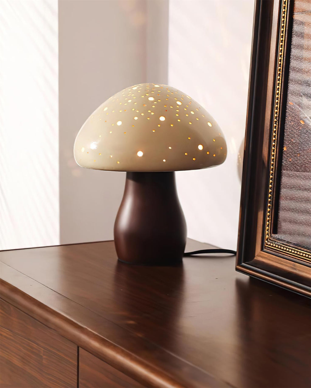 Mielo Mushroom Wood Table Lamp — product view 3