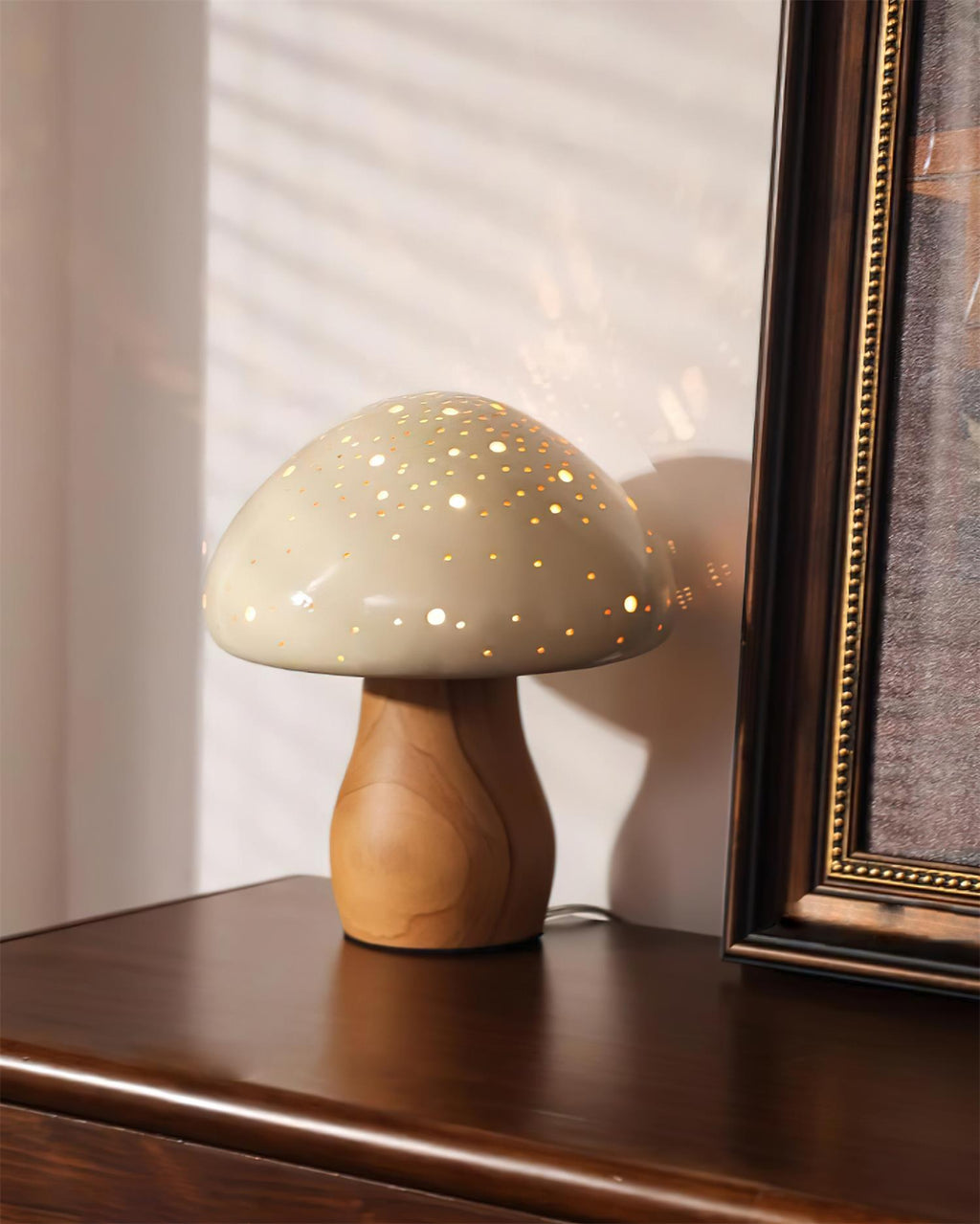 Mielo Mushroom Wood Table Lamp — product view 9