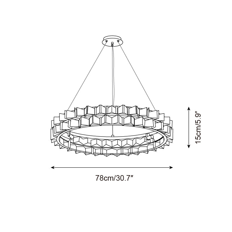 Celvara Glass Chandelier — product view 6