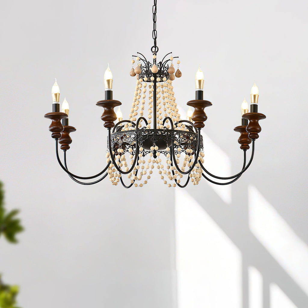 Seraphine Wood Chandelier — product view 2