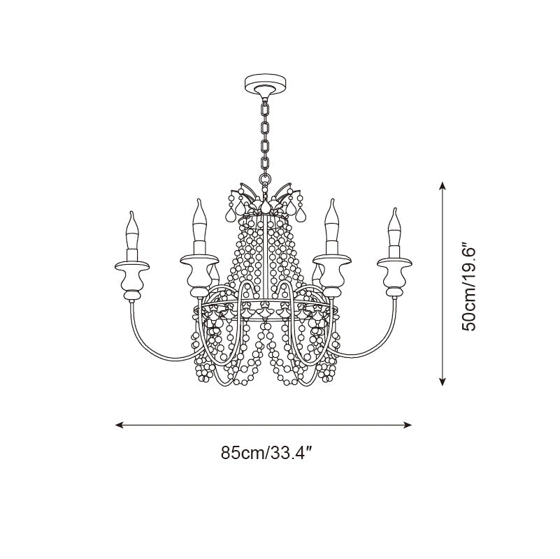 Seraphine Wood Chandelier — product view 6