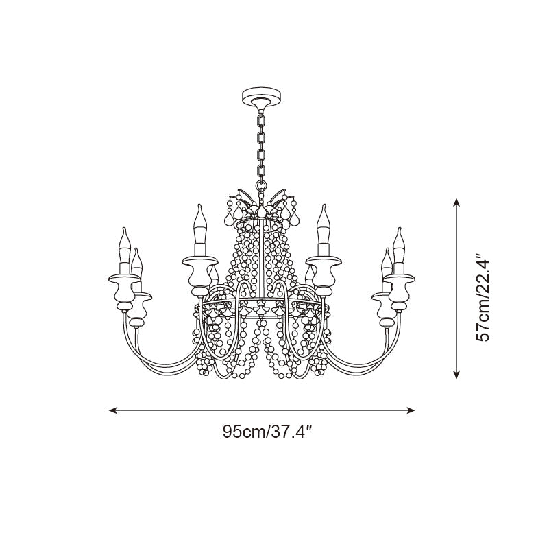 Seraphine Wood Chandelier — product view 7