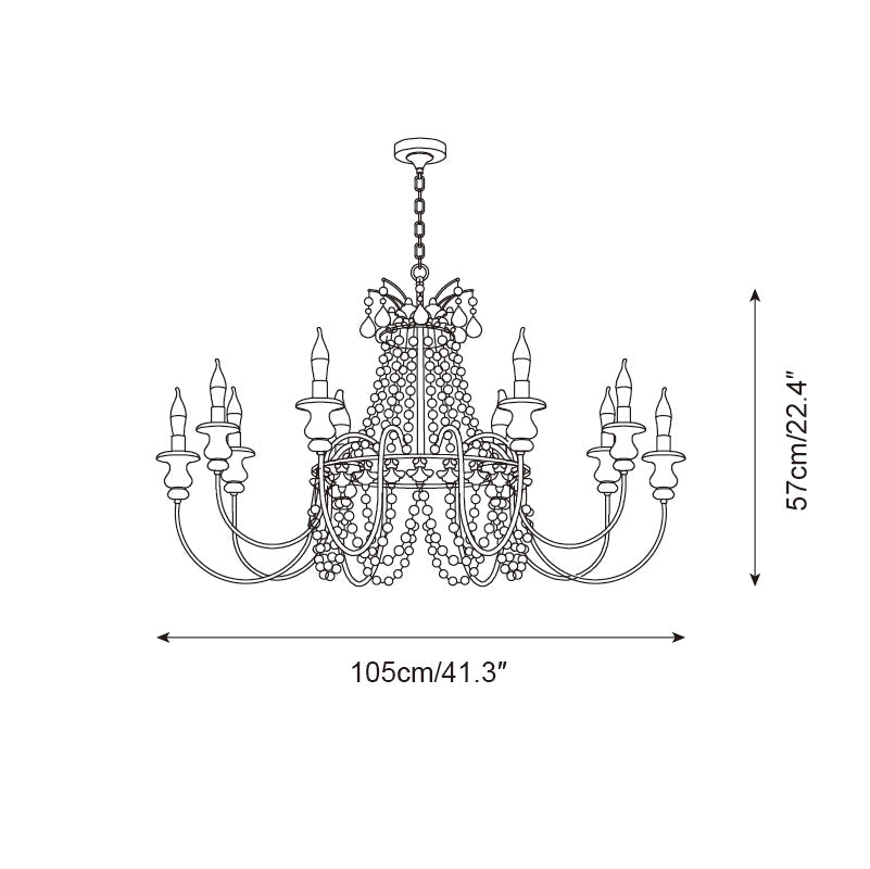 Seraphine Wood Chandelier — product view 8