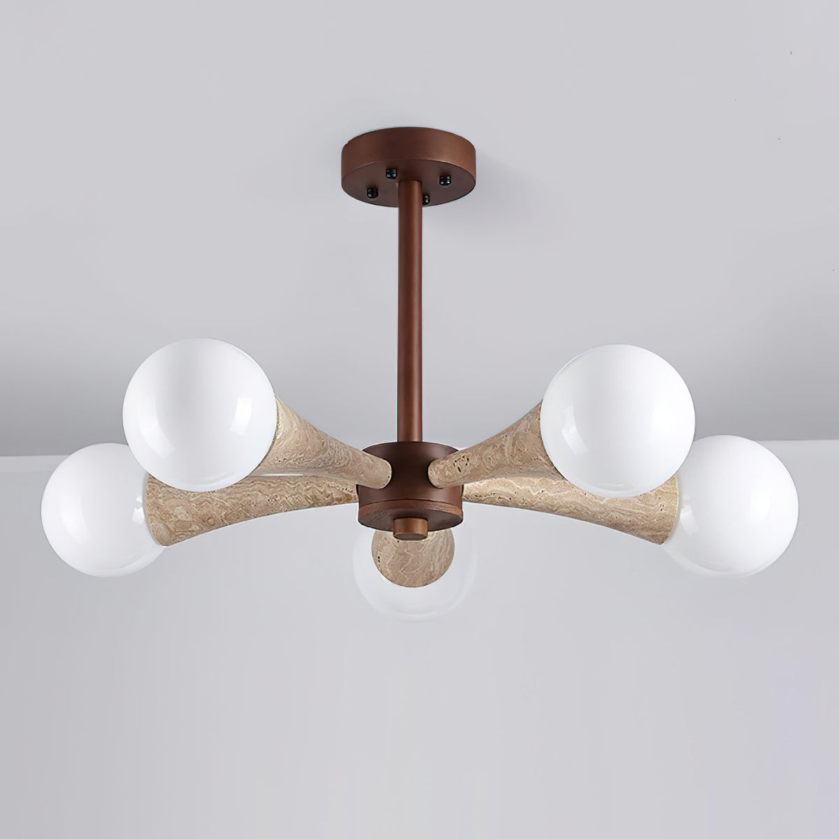 Hedra Travertine Ceiling Lamp — product view 2