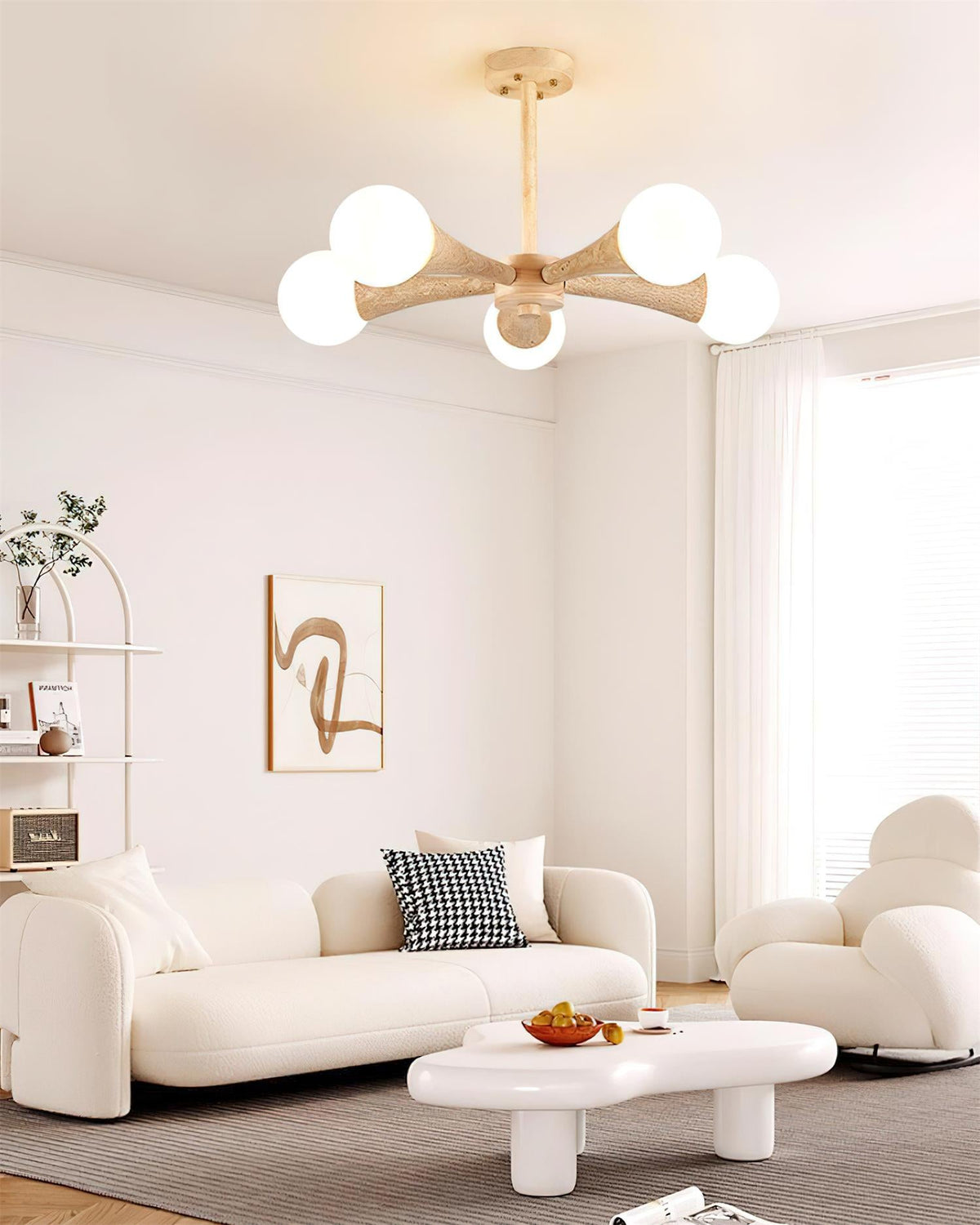 Hedra Travertine Ceiling Lamp — product view 3