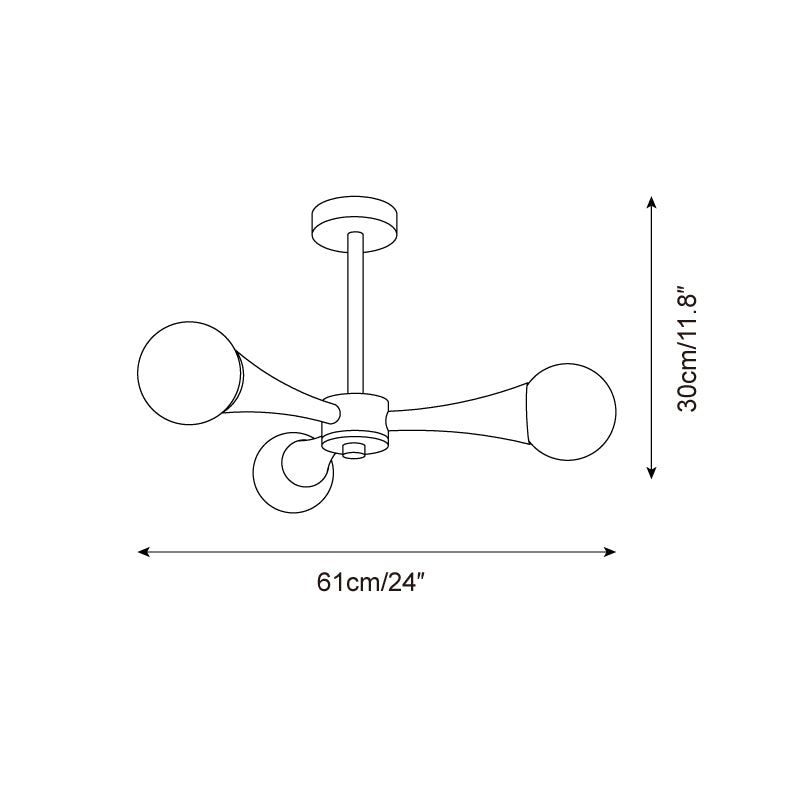 Hedra Travertine Ceiling Lamp — product view 5