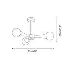 Hedra Travertine Ceiling Lamp — product view 5
