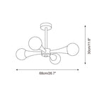 Hedra Travertine Ceiling Lamp — product view 6