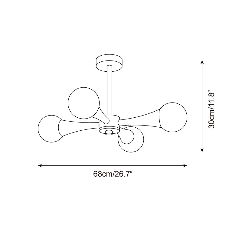 Hedra Travertine Ceiling Lamp — product view 6