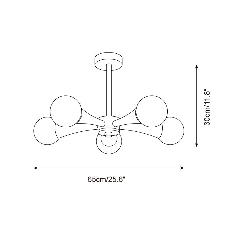 Hedra Travertine Ceiling Lamp — product view 7