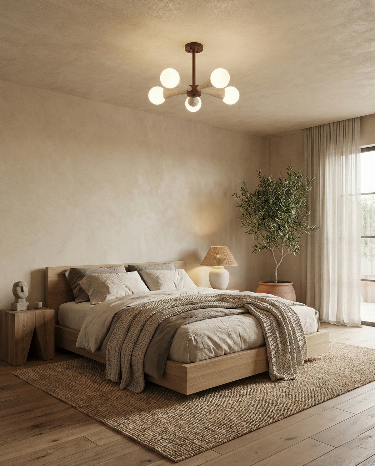 Hedra Travertine Ceiling Lamp — product view 11