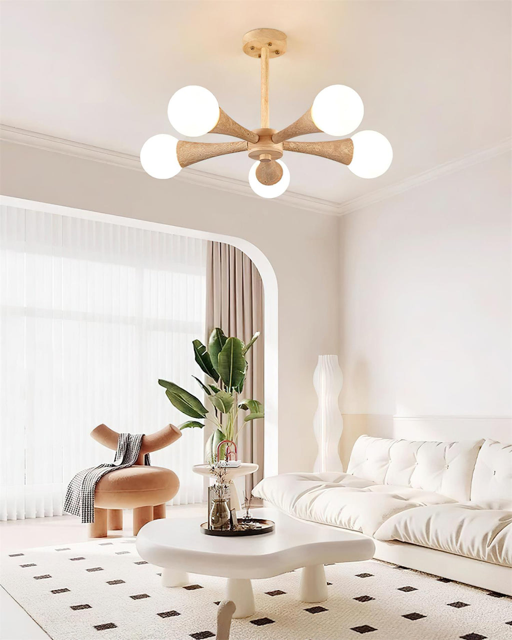Hedra Travertine Ceiling Lamp — product view 17
