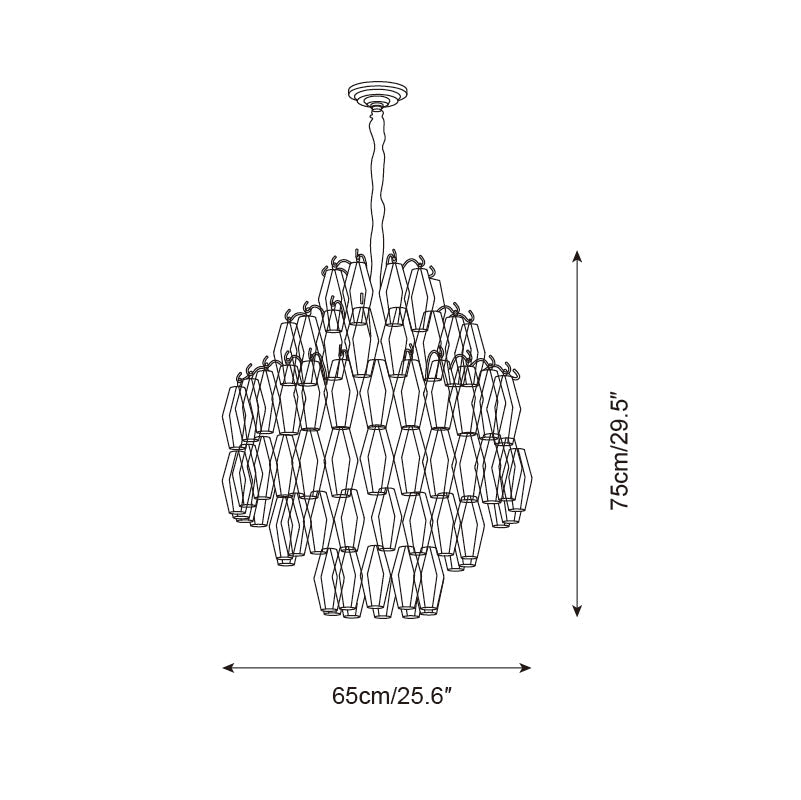 Kaelis Glass Chandelier — product view 6