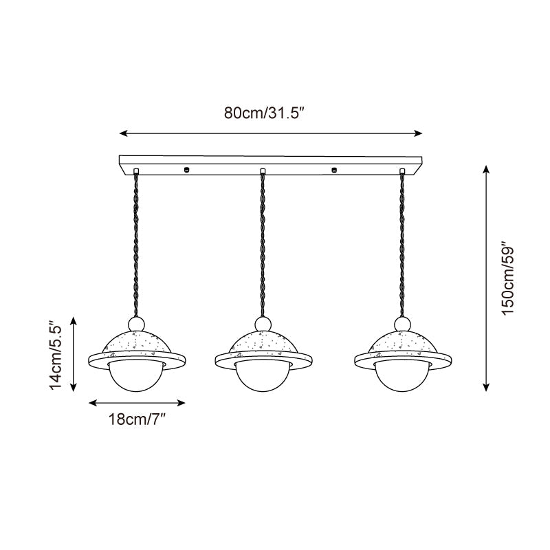 Dorna Travertine Pendant Lamp — product view 6