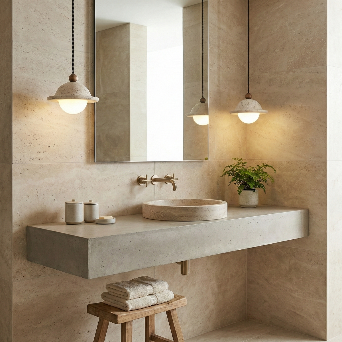 Dorna Travertine Pendant Lamp — product view 9