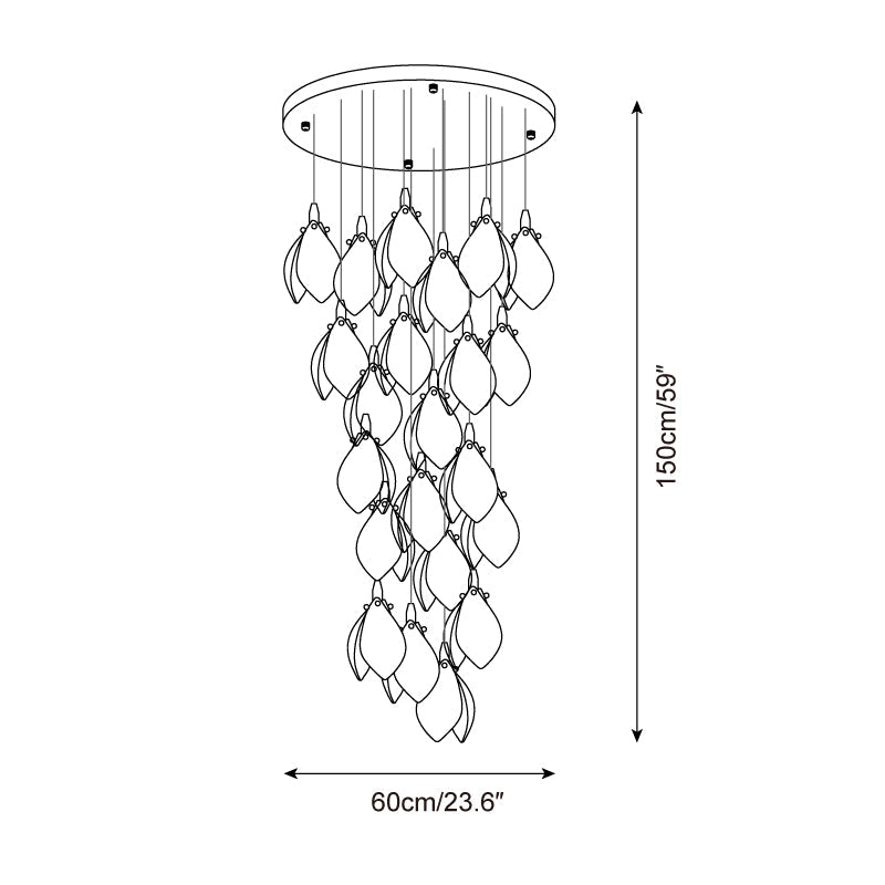 Lilium Drop Metal Chandelier — product view 8