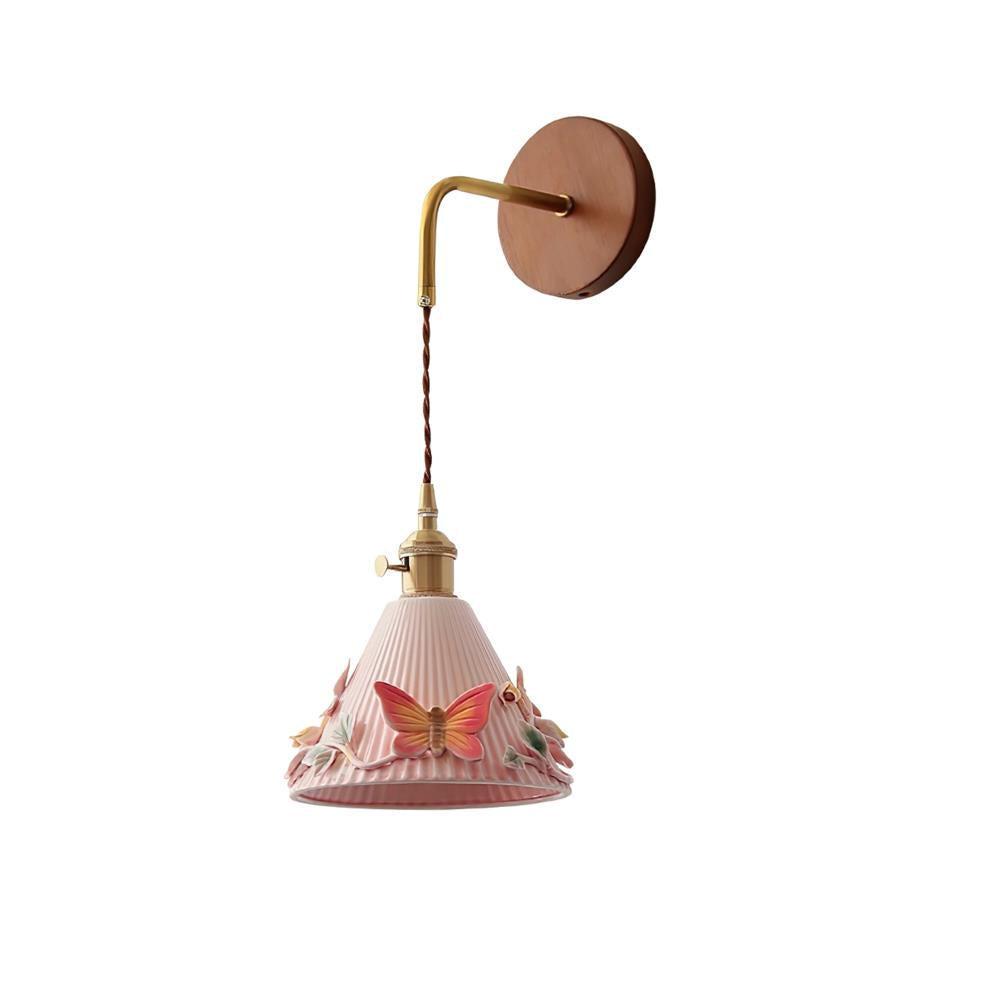 Butterfly Glint Wood Wall Lamp — product view 12