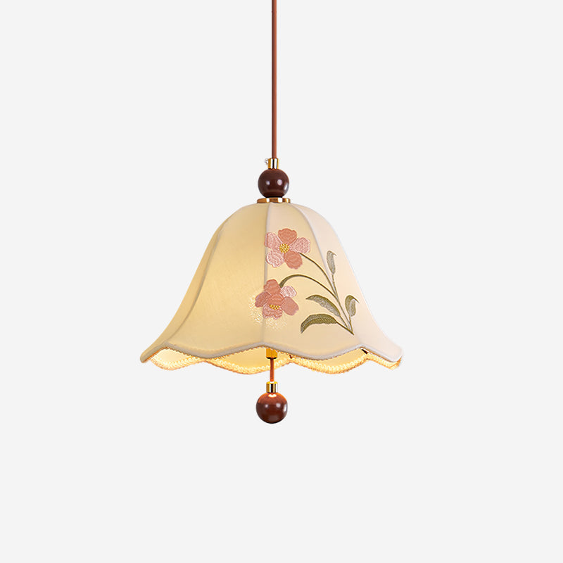Roselle Wood Pendant Lamp — product view 1