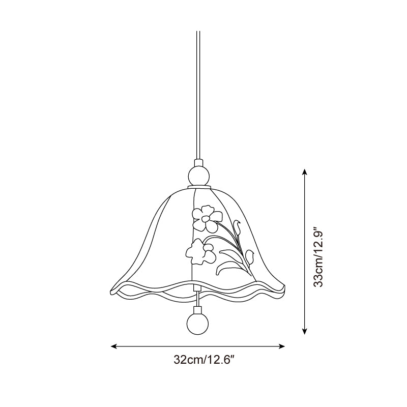 Roselle Wood Pendant Lamp — product view 5