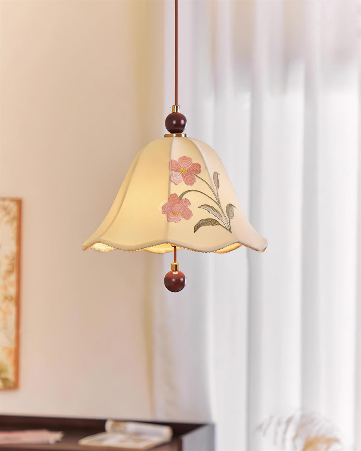 Roselle Wood Pendant Lamp — product view 6