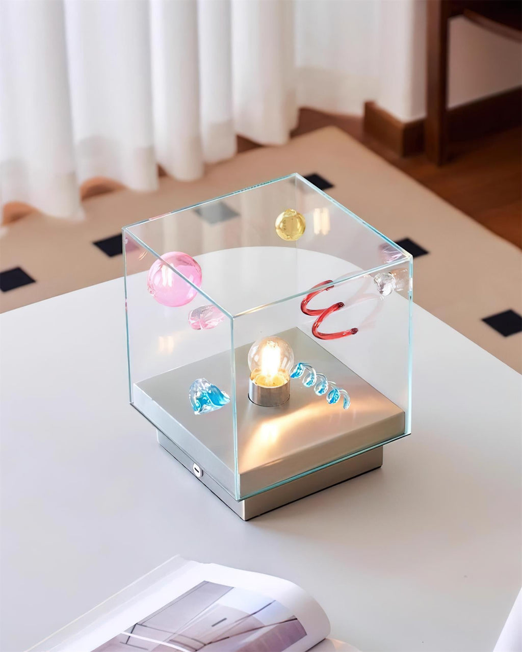 Nova Box Glass Table Lamp — product view 3