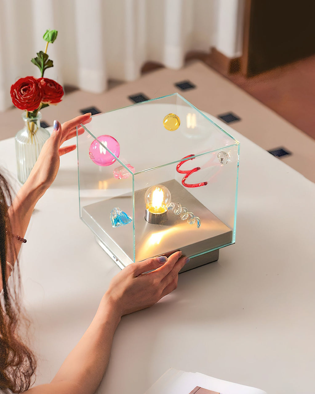 Nova Box Glass Table Lamp — product view 6