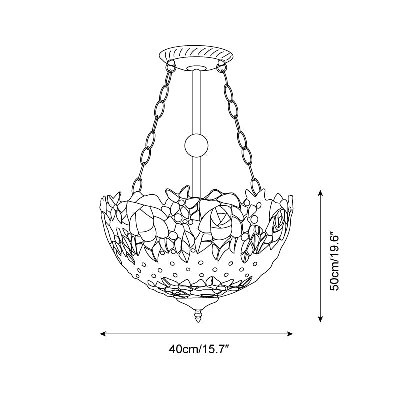 Elysian Rose Glass Chandelier — product view 6