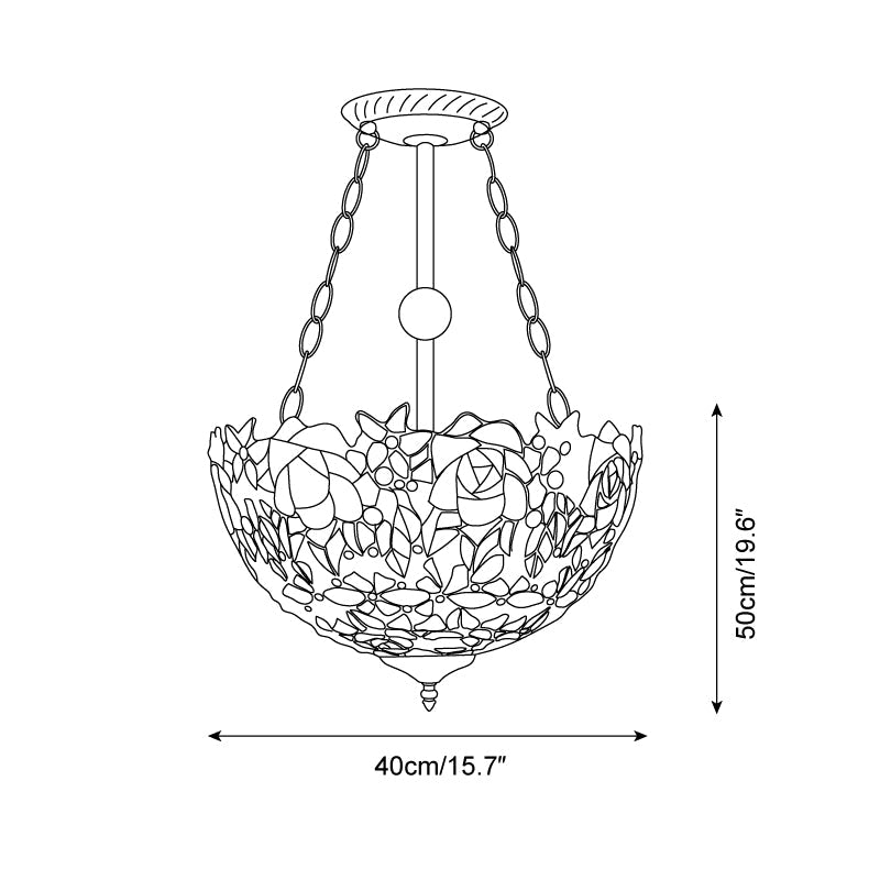 Elysian Rose Glass Chandelier — product view 7