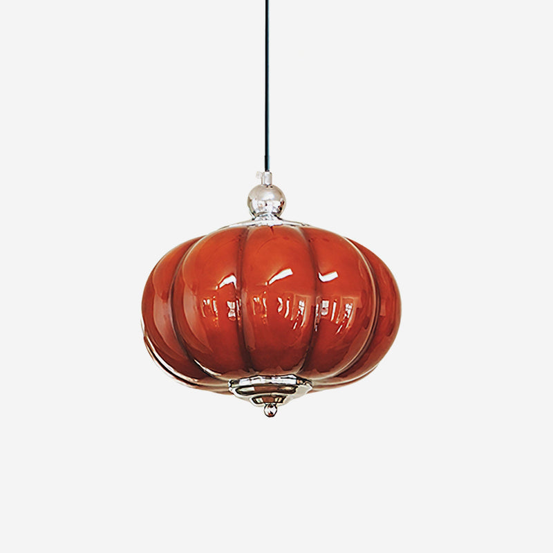 Pumpkin Glass Pendant Lamp — product view 1