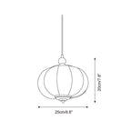 Pumpkin Glass Pendant Lamp — product view 5