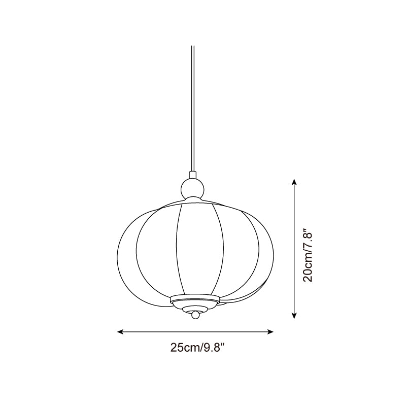Pumpkin Glass Pendant Lamp — product view 5