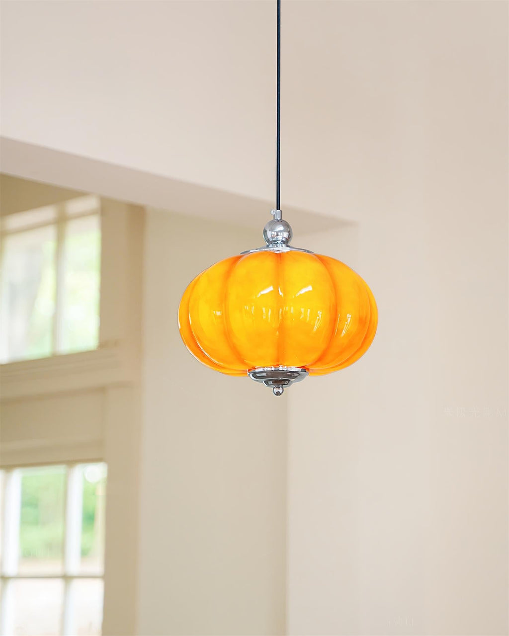 Pumpkin Glass Pendant Lamp — product view 6
