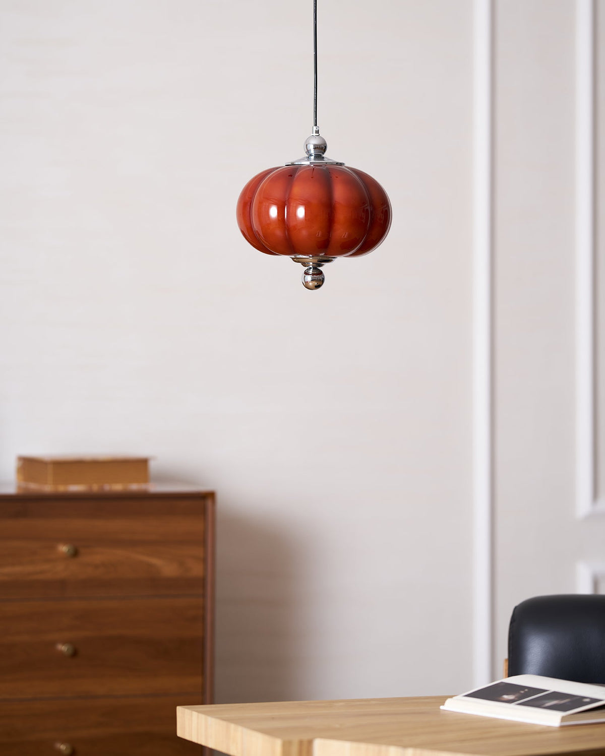 Pumpkin Glass Pendant Lamp — product view 7
