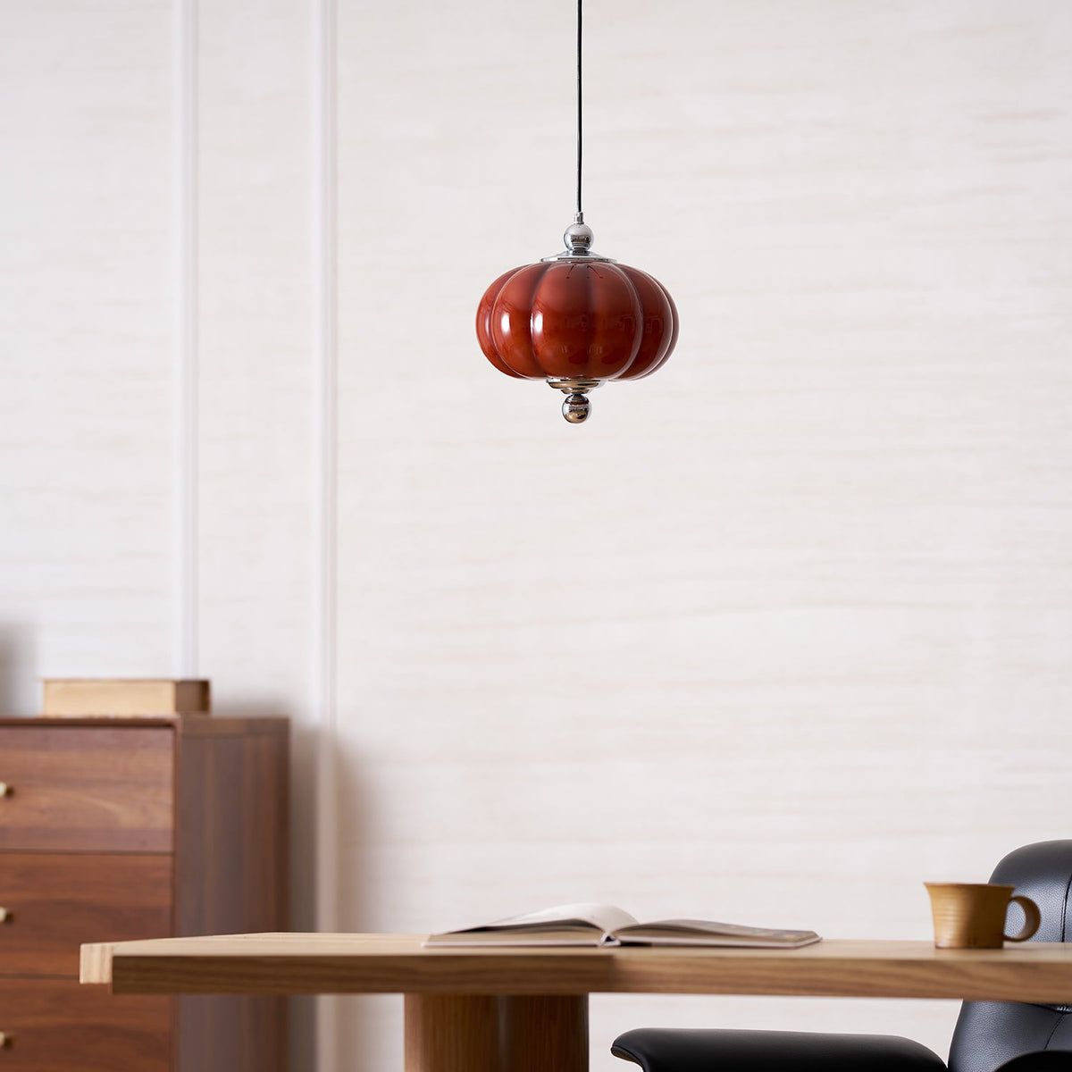 Pumpkin Glass Pendant Lamp — product view 8
