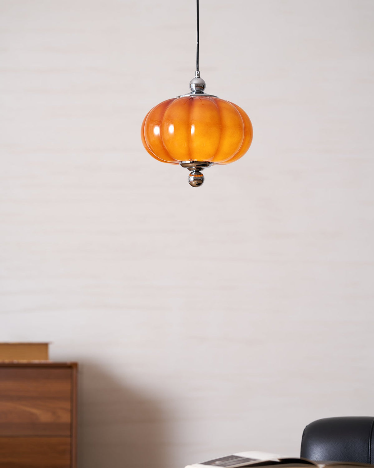 Pumpkin Glass Pendant Lamp — product view 10