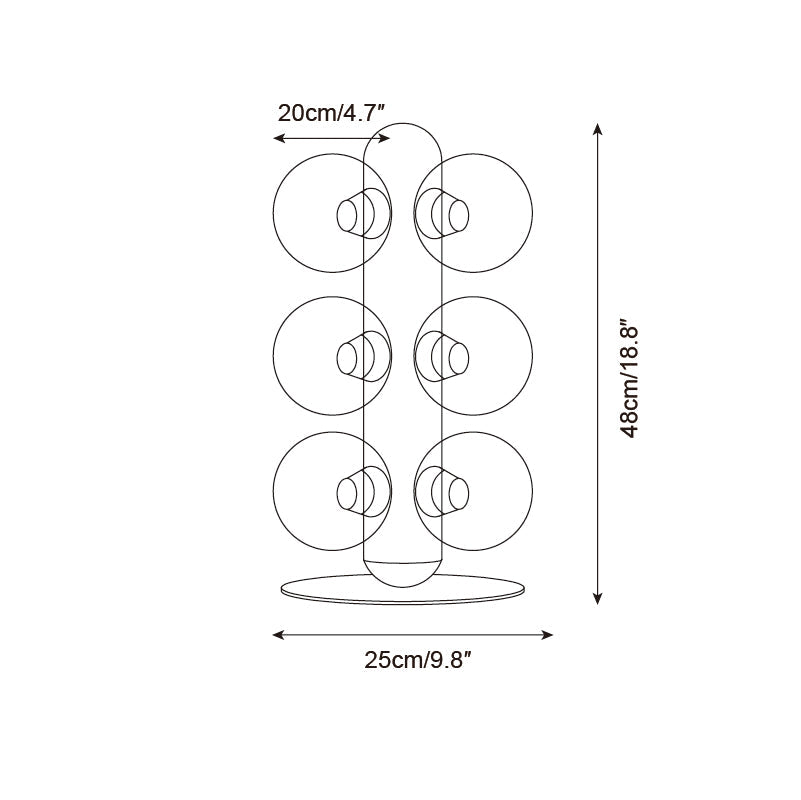Celumi Bubbles Glass Table Lamp — product view 6
