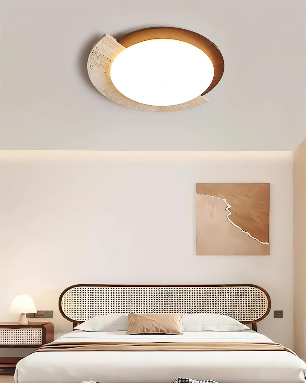 Virello Travertine Ceiling Lamp — product view 3