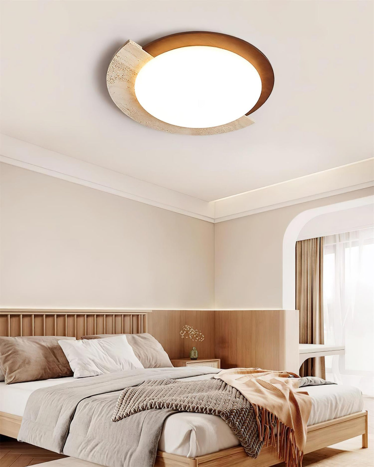 Virello Travertine Ceiling Lamp — product view 4